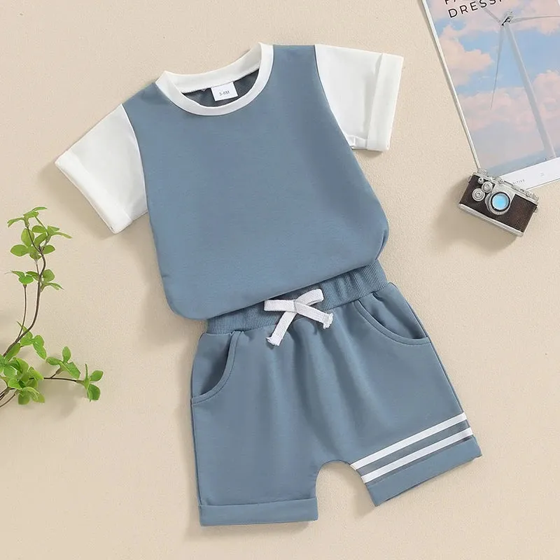 2PCS Baby Boy Short Sleeve Clothing Set