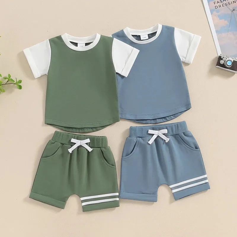 2PCS Baby Boy Short Sleeve Clothing Set
