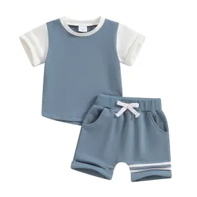 2PCS Baby Boy Short Sleeve Clothing Set