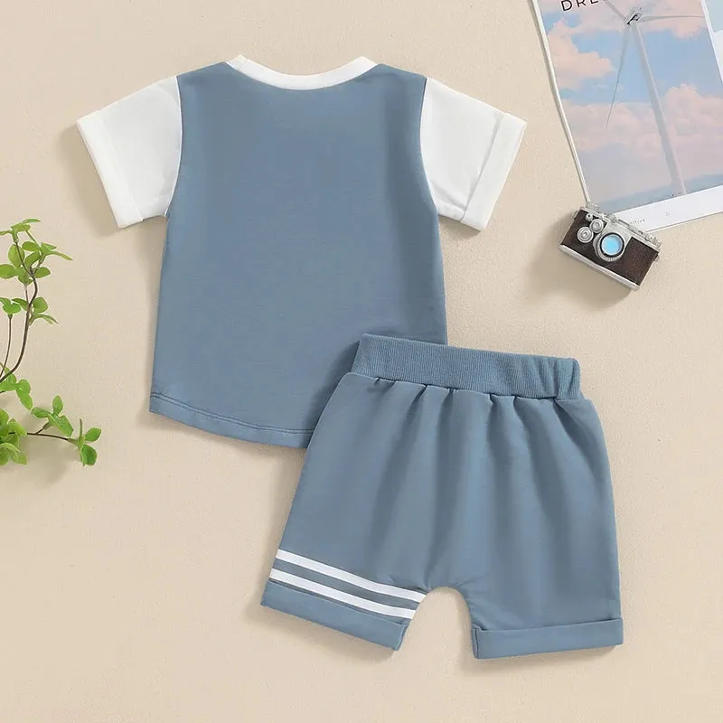 2PCS Baby Boy Short Sleeve Clothing Set