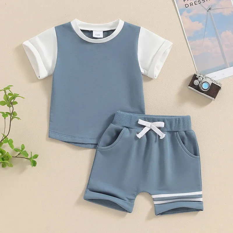 2PCS Baby Boy Short Sleeve Clothing Set