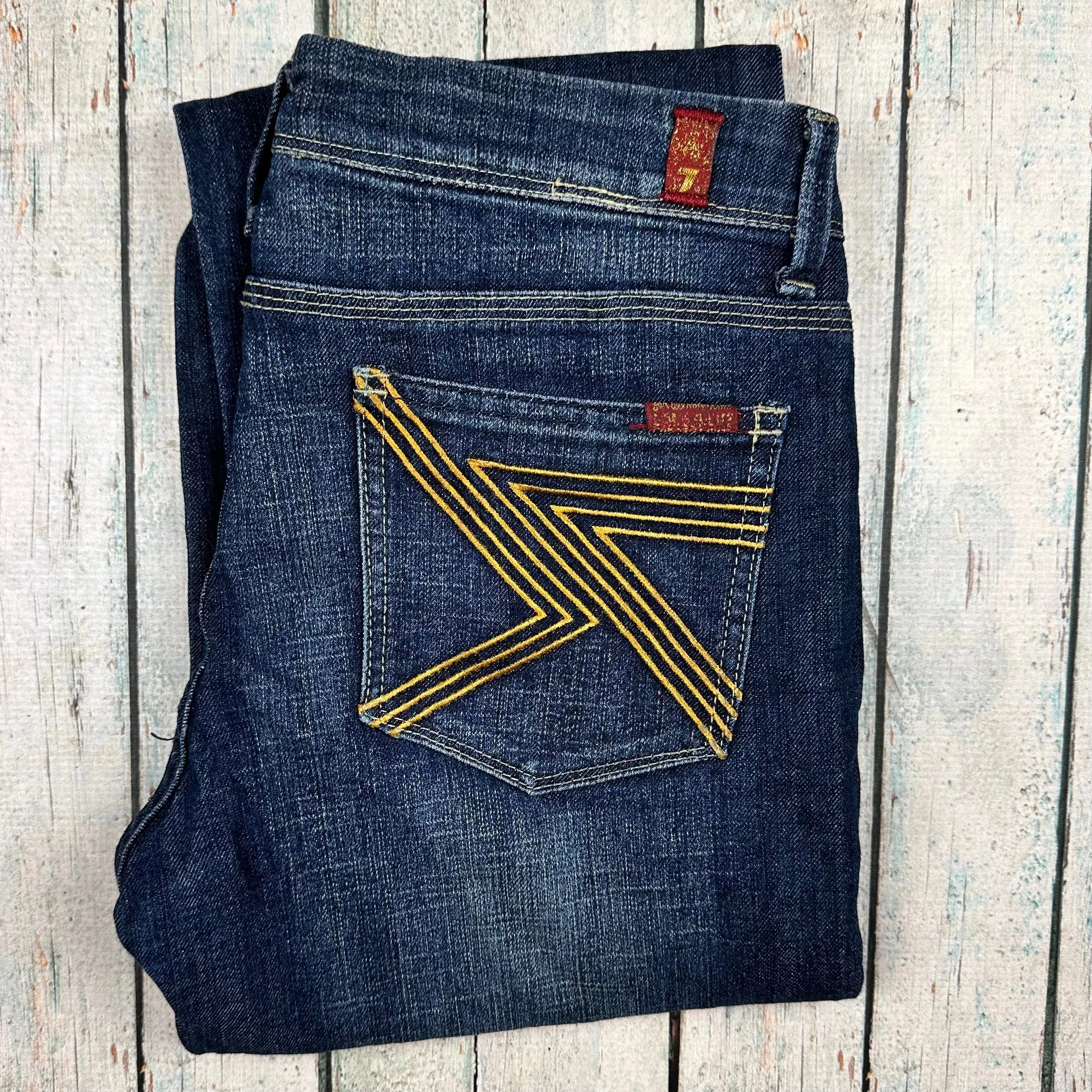 7 for all Mankind - Ladies 'Bootcut' Straight Leg Jeans - Size 30