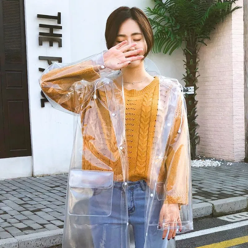 Fashion transparent raincoat adult