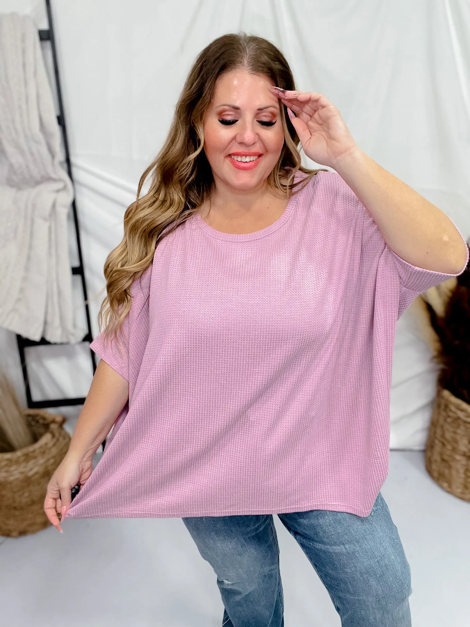 Mauve Dolman Sleeve Thermal Top FINAL SALE