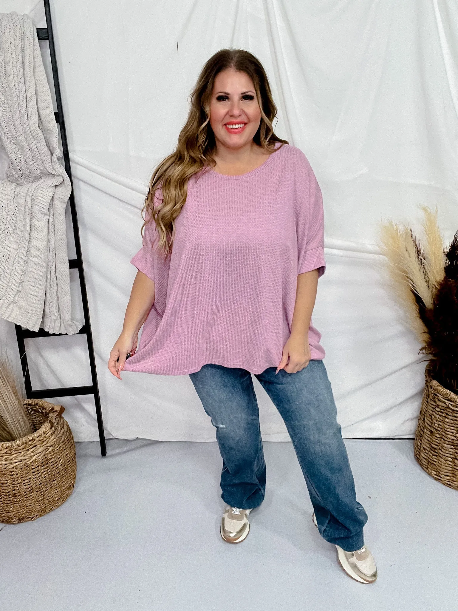 Mauve Dolman Sleeve Thermal Top FINAL SALE