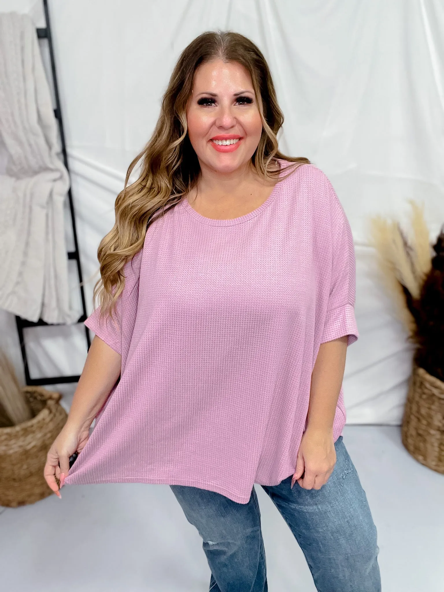 Mauve Dolman Sleeve Thermal Top FINAL SALE