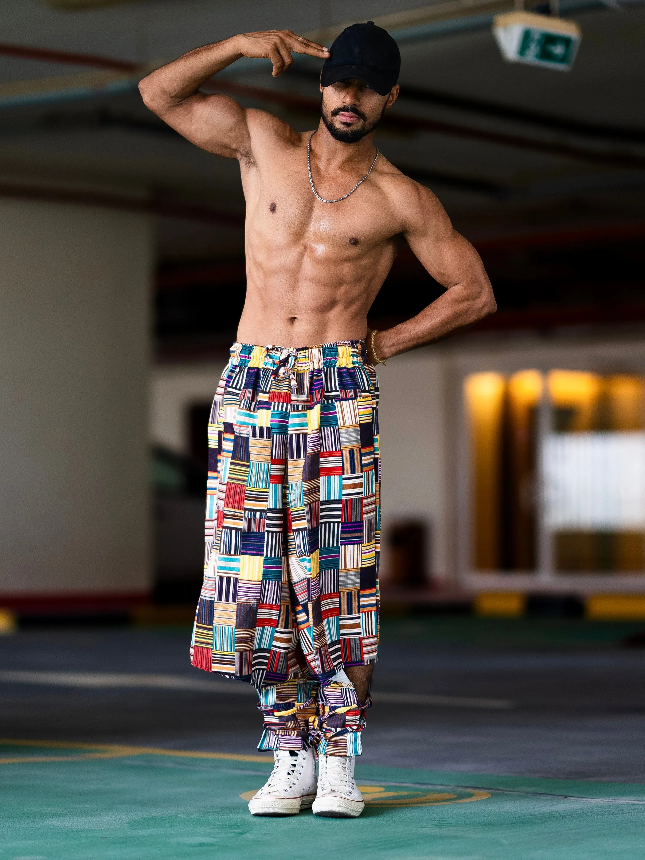 Men's Geometric Genie Bohemian Hippy Balloon Harem Pants For Dance Travel Yoga