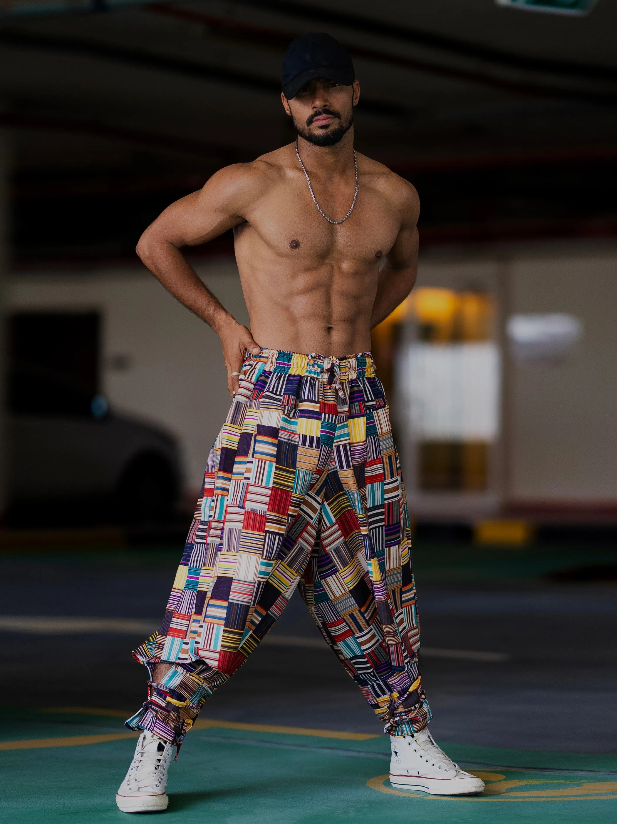 Men's Geometric Genie Bohemian Hippy Balloon Harem Pants For Dance Travel Yoga
