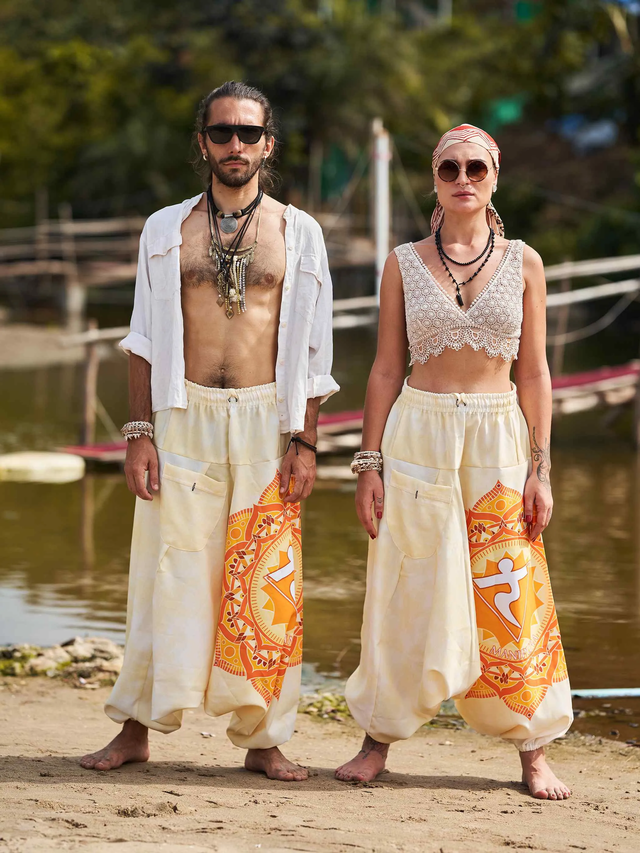 Men's Mandala Print Dhoti Balloon Harem Pants For Travel Yoga Dance