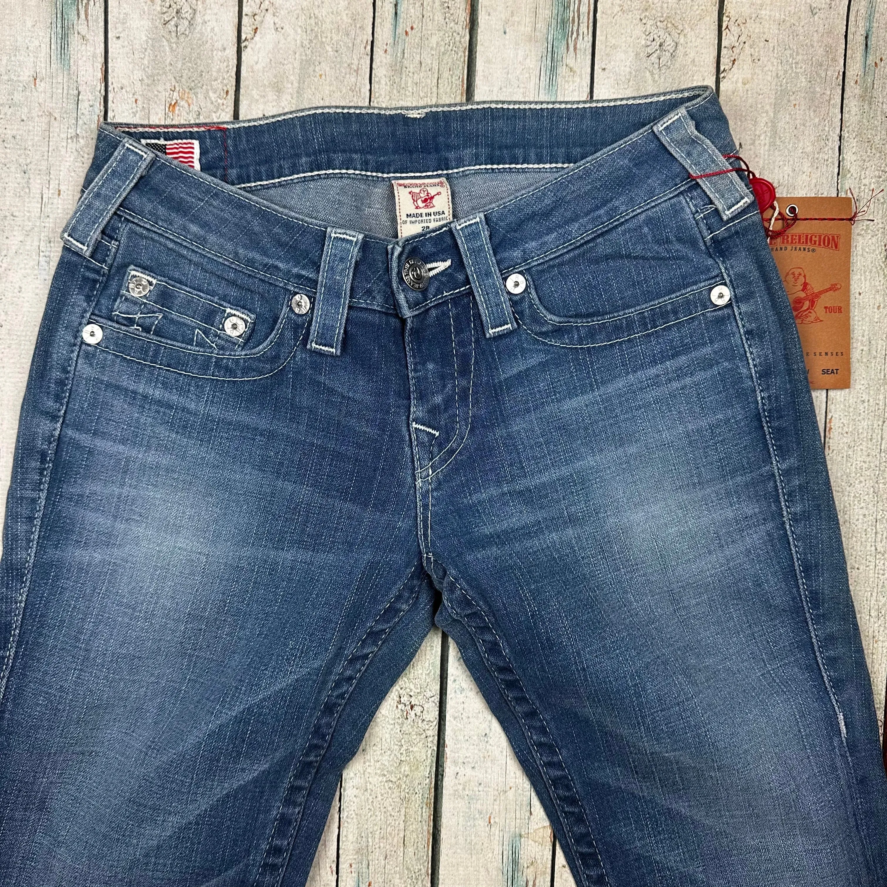 NWT - True Religion 'Johnny' Bootcut Jeans- Size 28