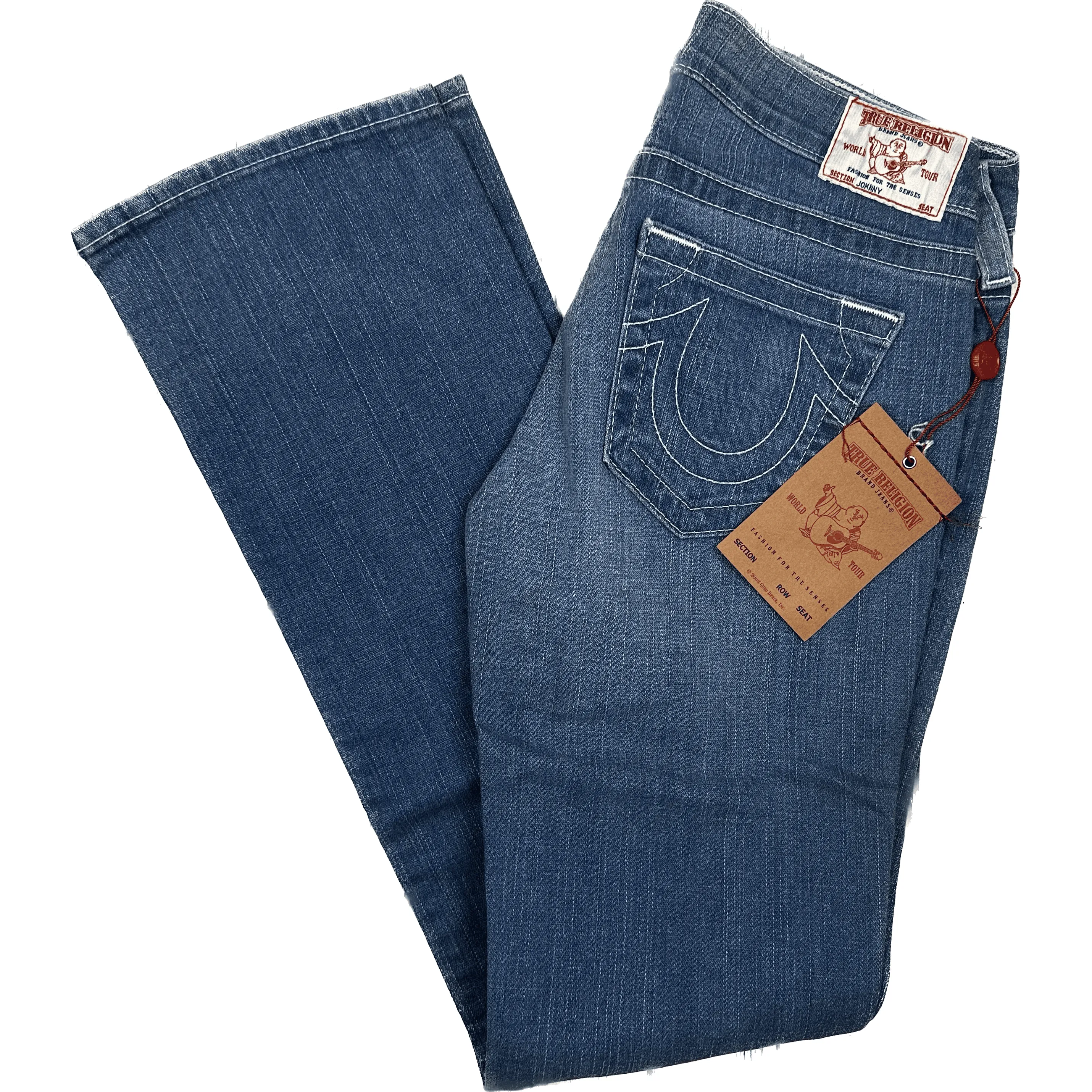 NWT - True Religion 'Johnny' Bootcut Jeans- Size 28
