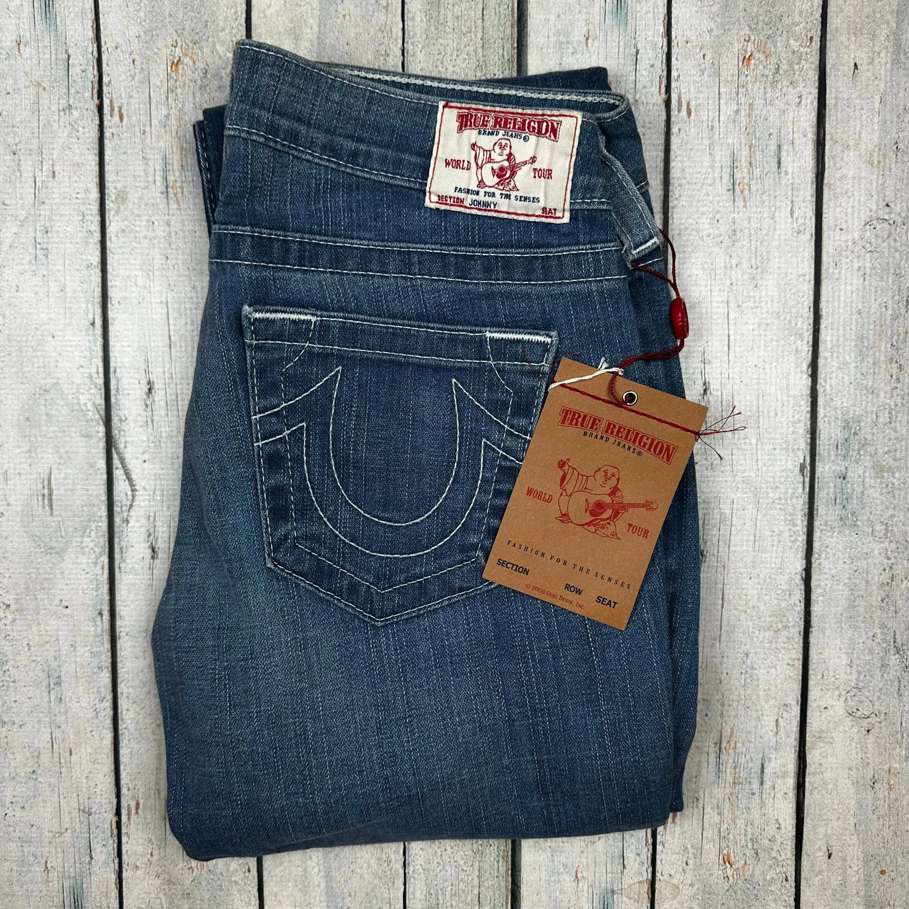 NWT - True Religion 'Johnny' Bootcut Jeans- Size 28