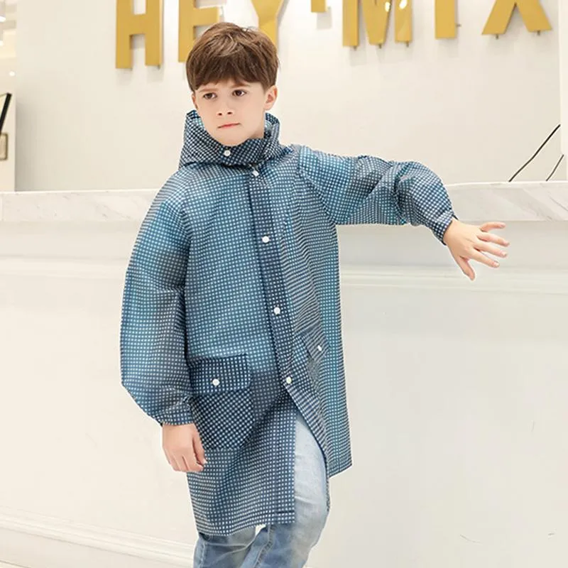Plaid children raincoat