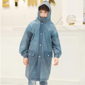 Plaid children raincoat