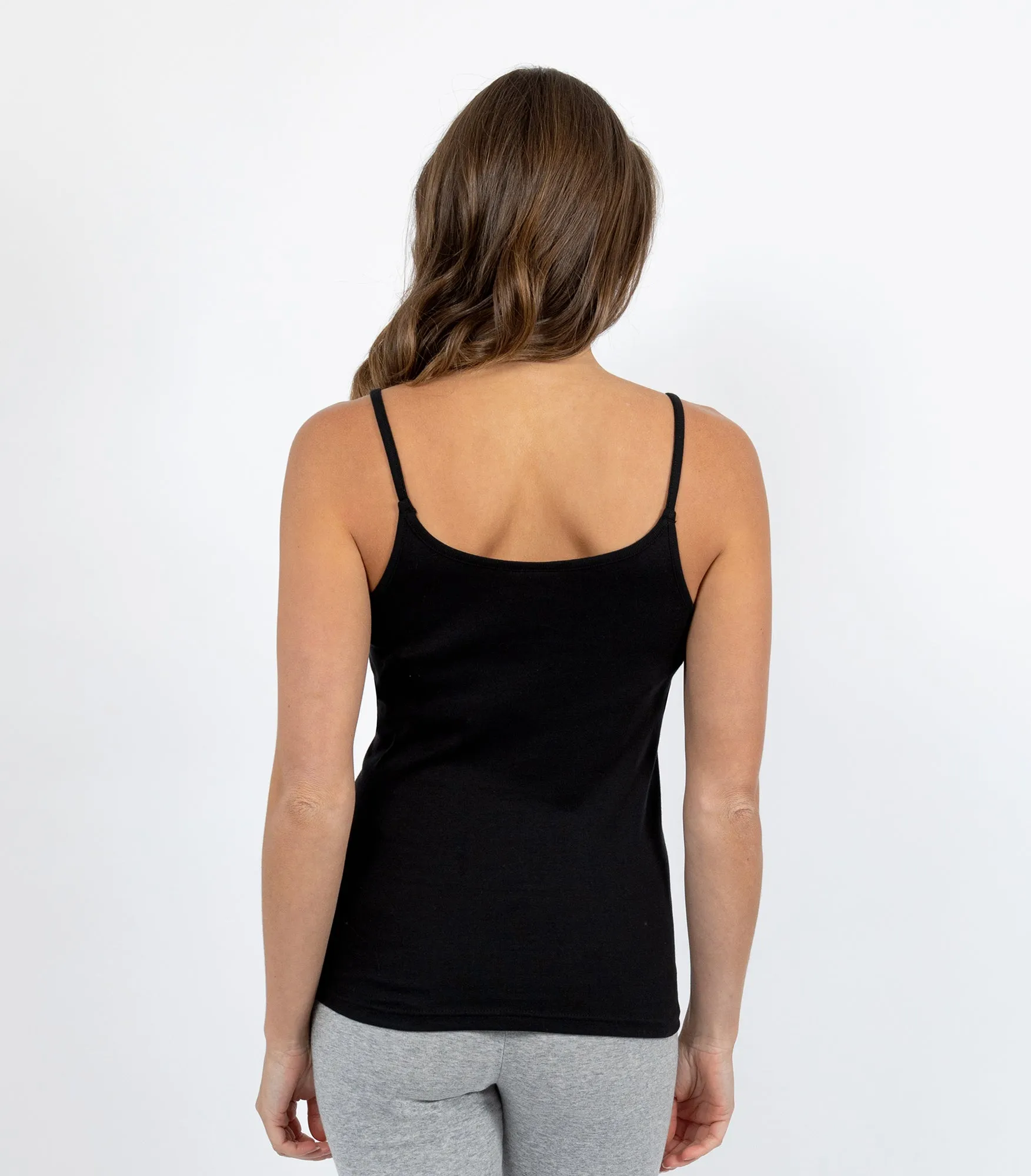 Soft Australian Cotton Camisole - Black