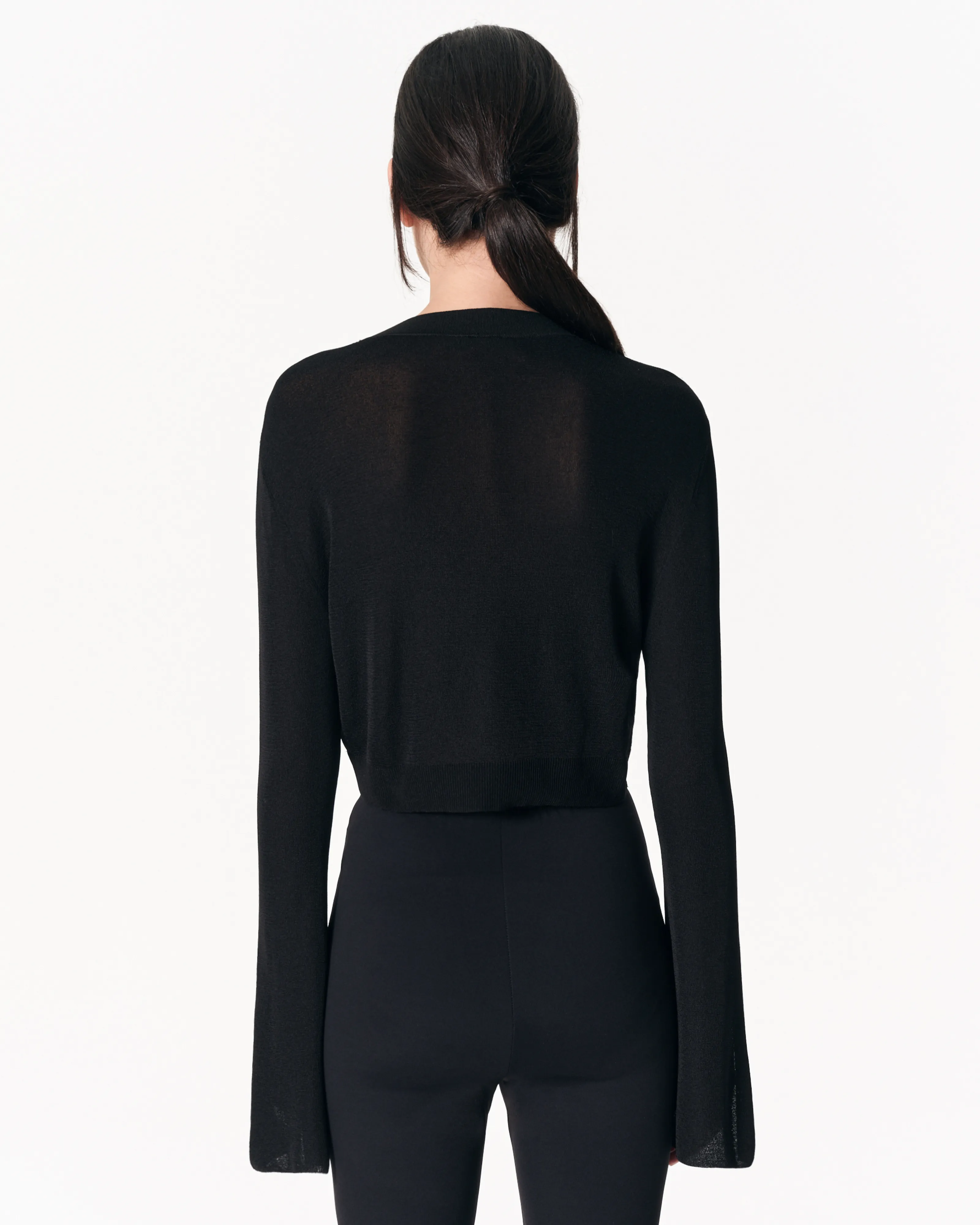 The Cropped Cardigan - Black