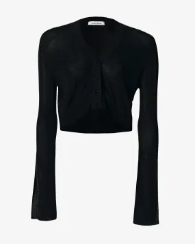 The Cropped Cardigan - Black