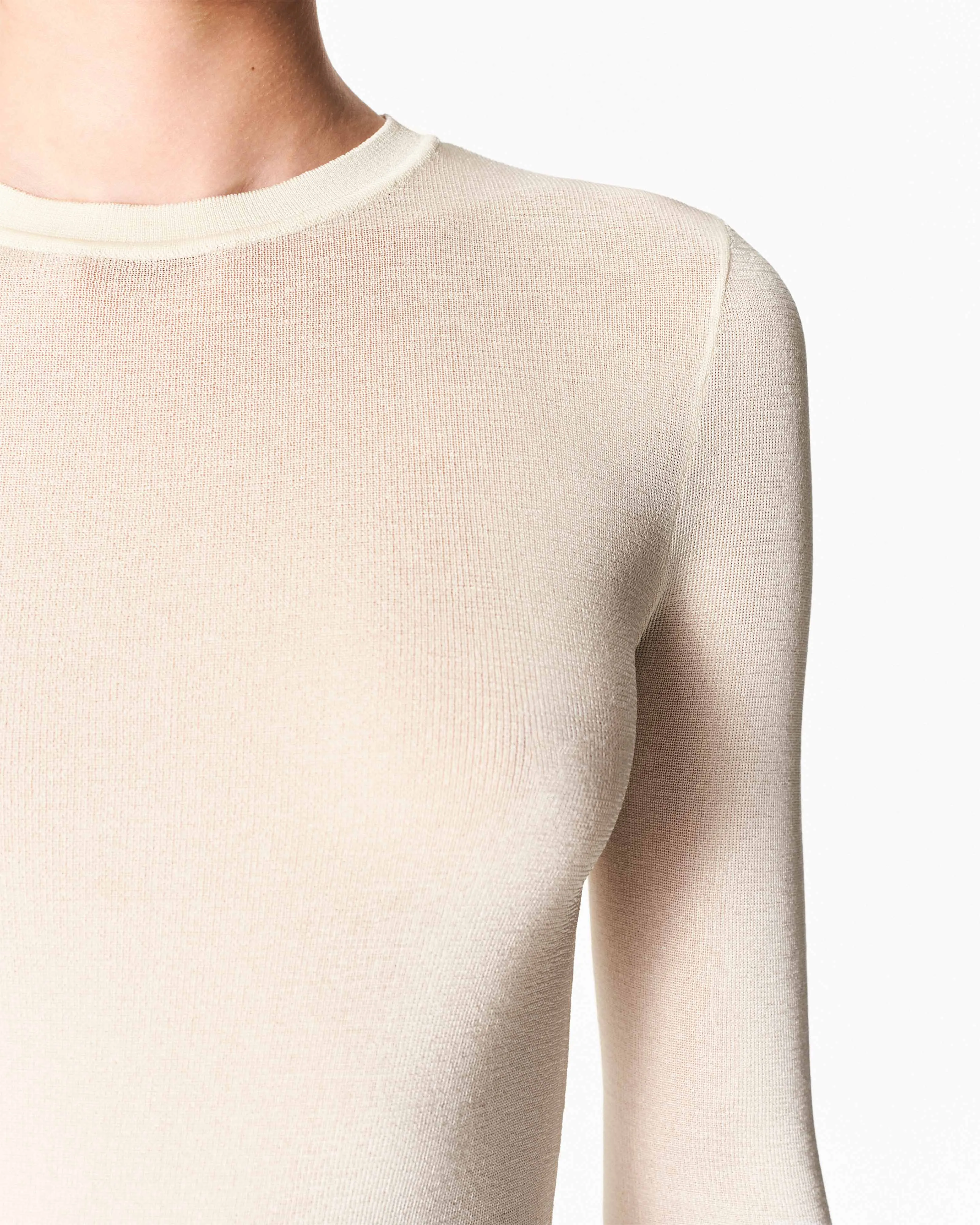 The Thumbhole Crewneck - Ecru