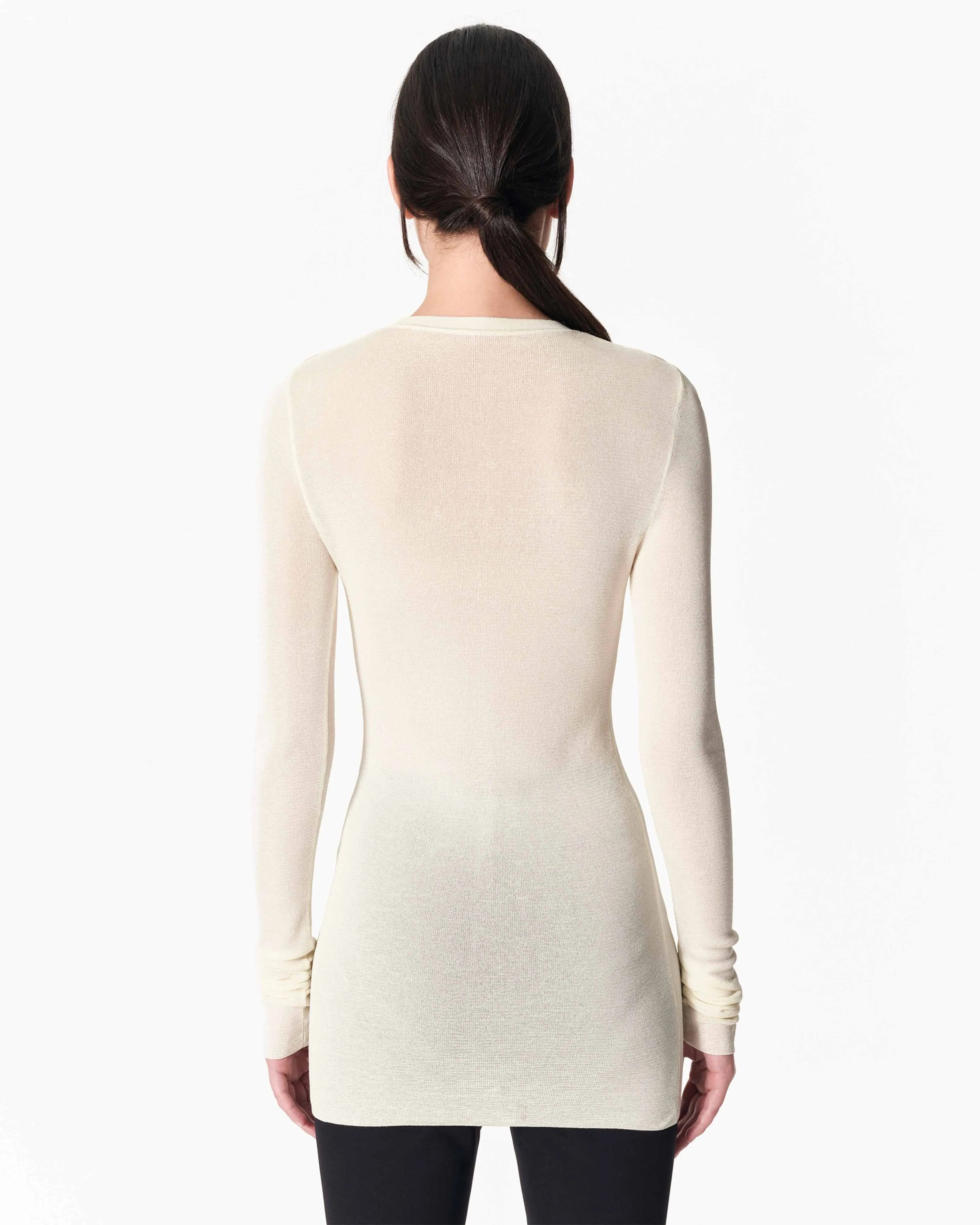 The Thumbhole Crewneck - Ecru