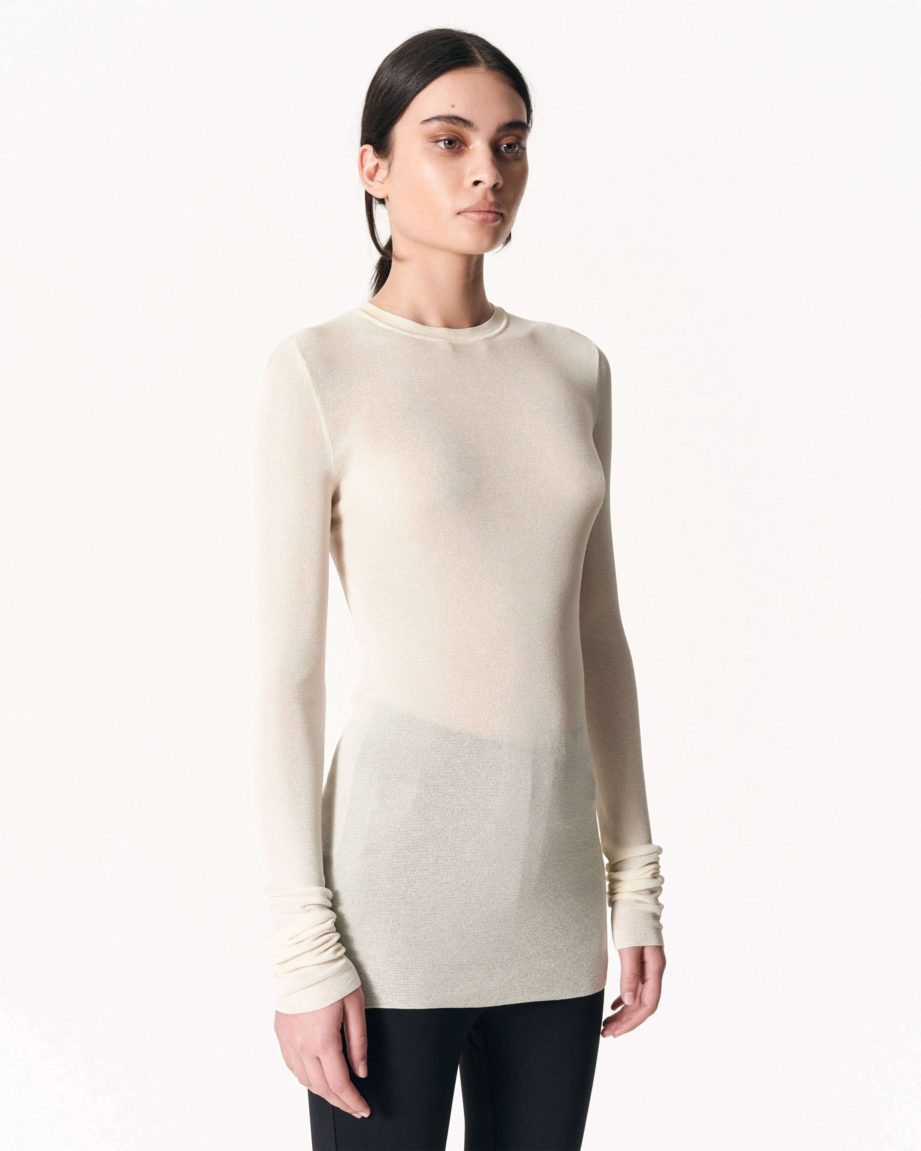 The Thumbhole Crewneck - Ecru
