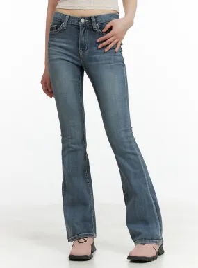 Tight Fit Low Waist Bootcut Jeans CL403