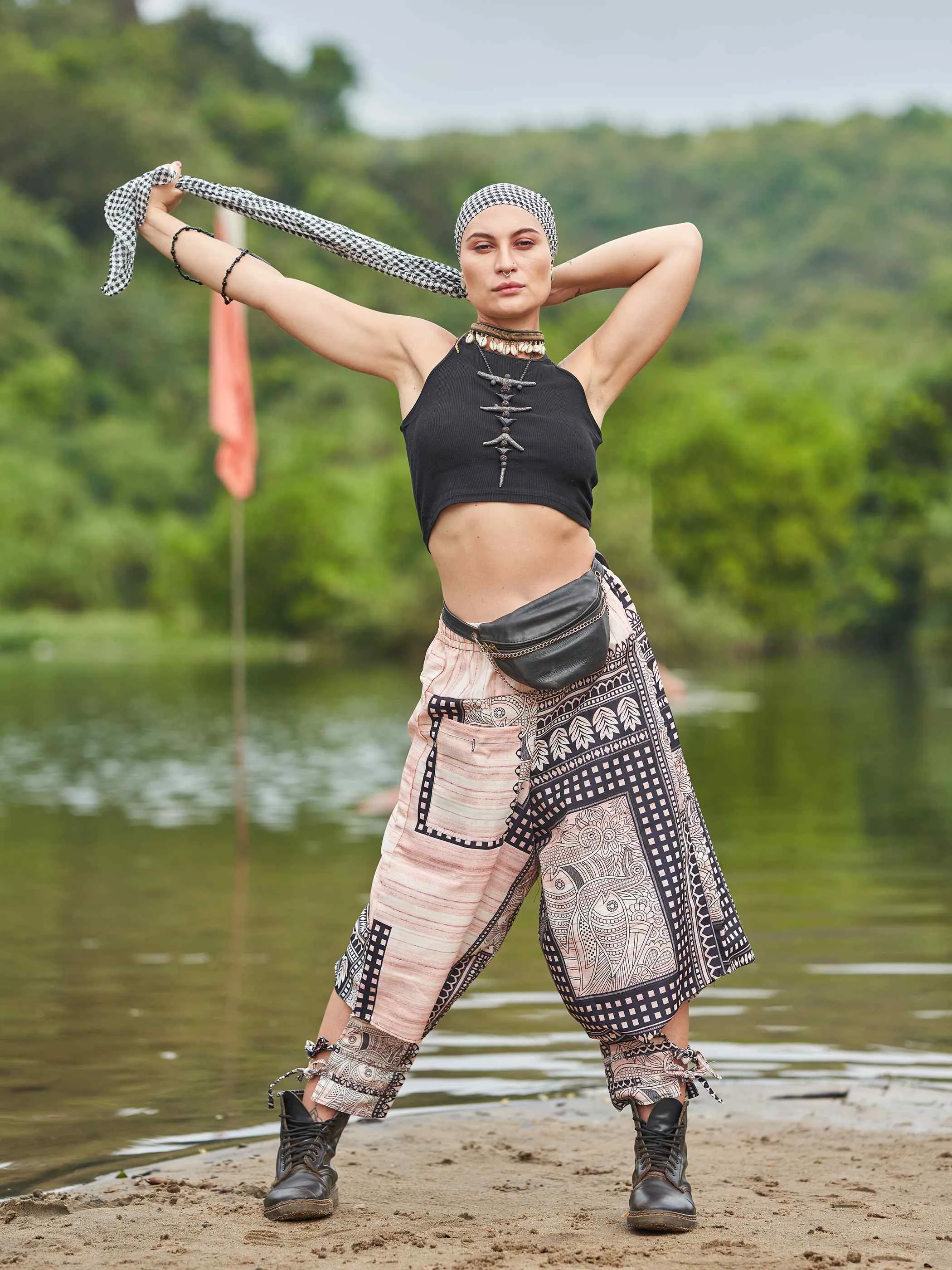 Women's Artistic Tribal Harem Pants for Travel Dance Yoga