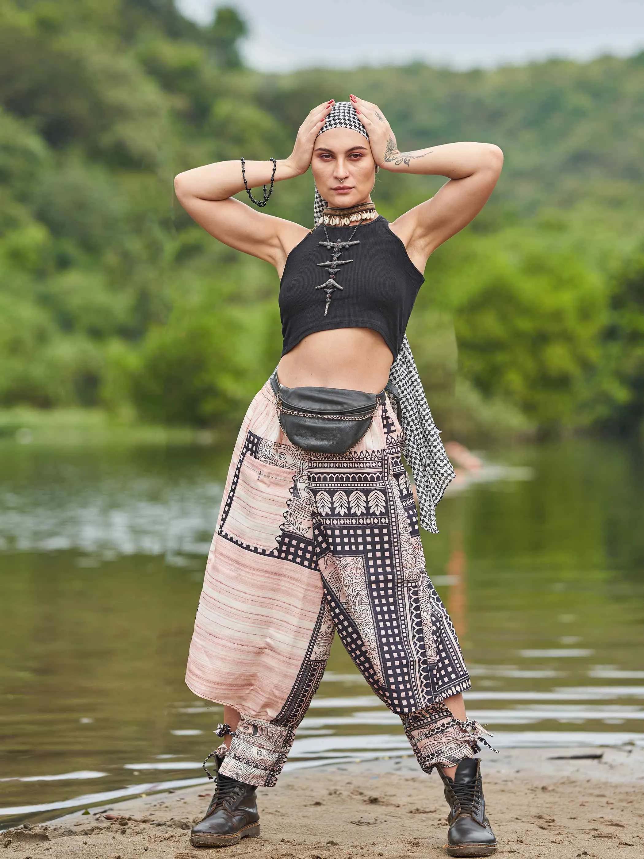 Women's Artistic Tribal Harem Pants for Travel Dance Yoga