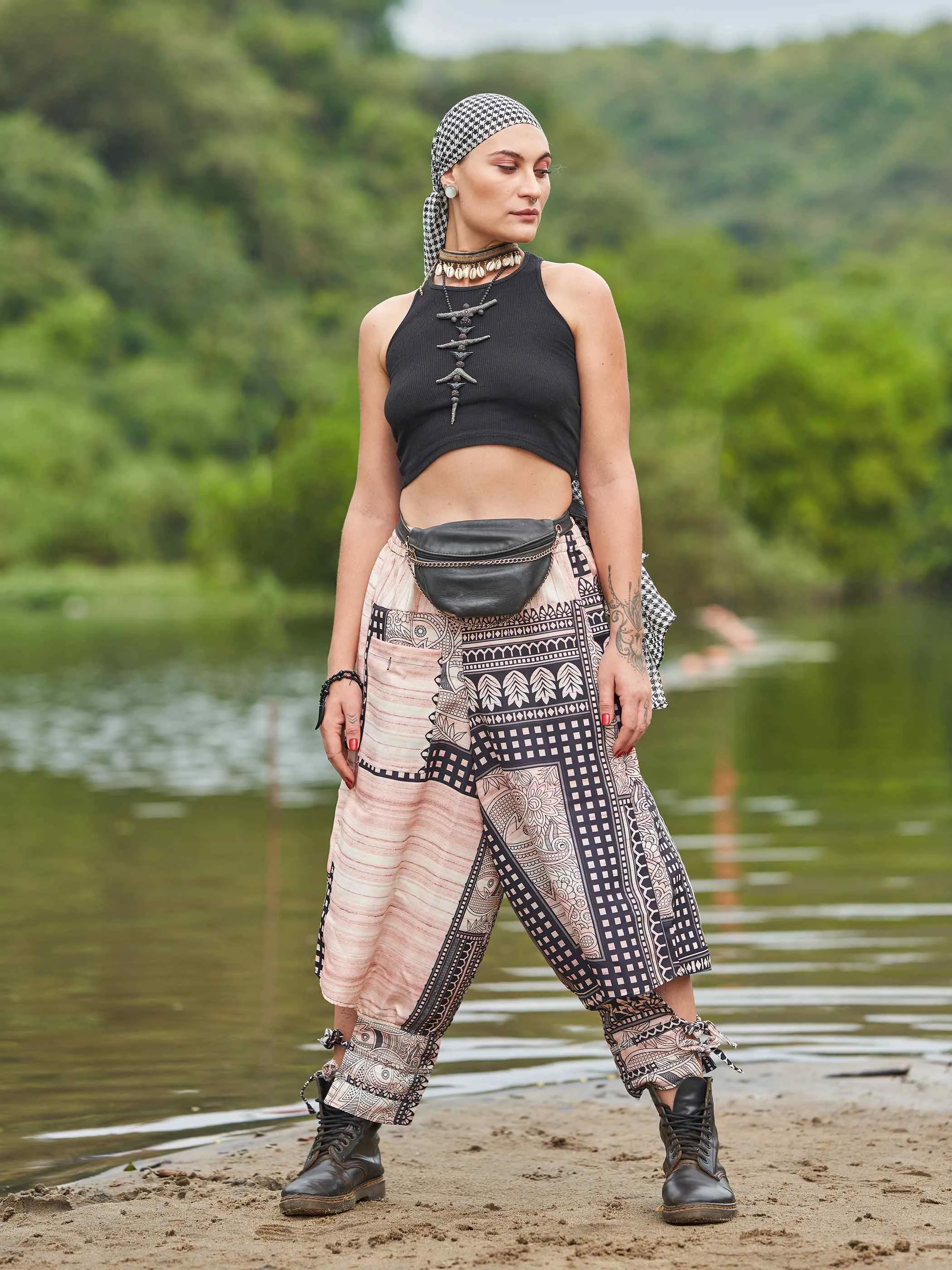 Women's Artistic Tribal Harem Pants for Travel Dance Yoga