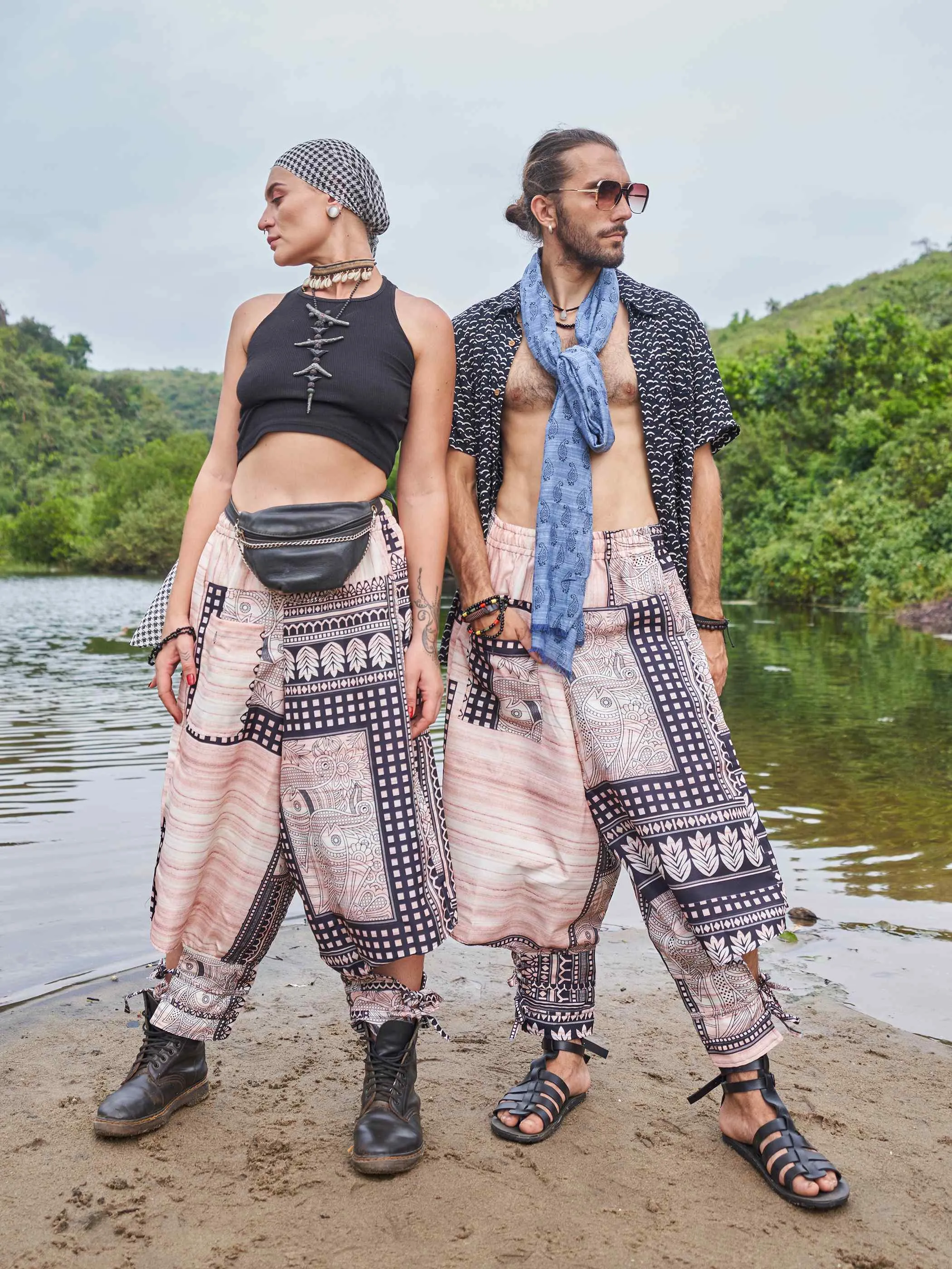 Women's Artistic Tribal Harem Pants for Travel Dance Yoga